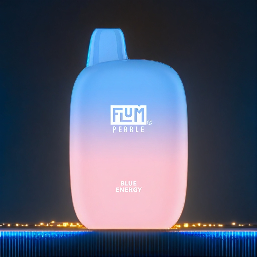 Flum Pebble Belgique Grossiste 6000 Puffs & 10ml Énergie Bleue Vape Rechargeable