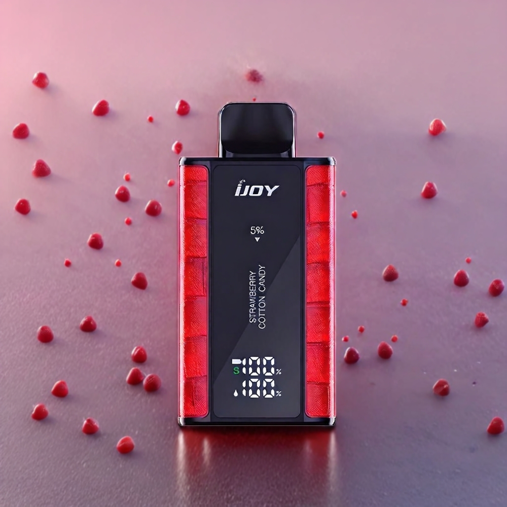 Fraise Barbe à Papa IJOY Captain 10000 Puffs 18ml Belgique Grossiste 650mAh 5%