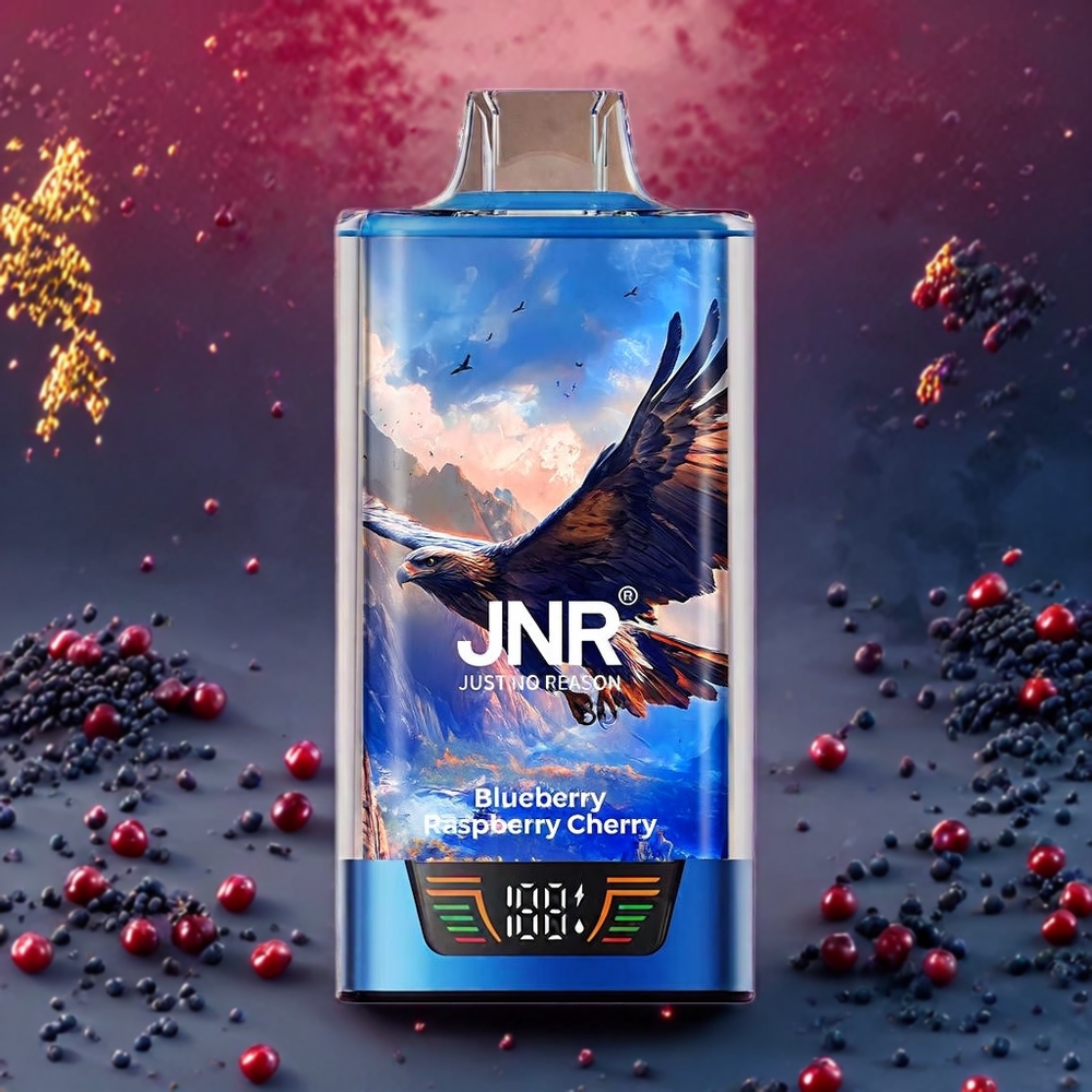 Myrtille Framboise Cerise JNR Falcon Pro 28000 Bouffées Belgique Grossiste 30ml Ecran Intelligent