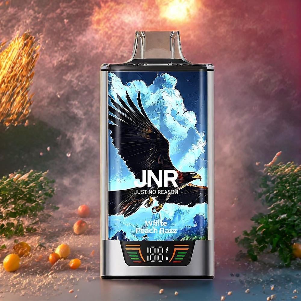 Pêche Blanche Framboise JNR Falcon Pro 28000 Puffs Belgique Grossiste 30ml Écran Intelligent