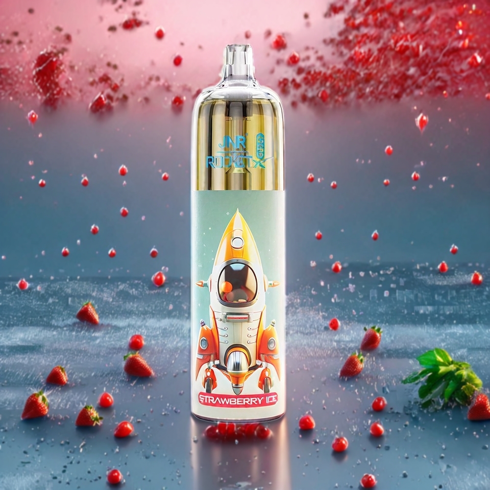 Fraise Glace JNR Rocket X 12400 Puffs Belgique Grossiste Rechargeable Type-C Port 22ml E-liquid