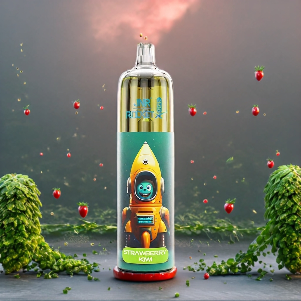 Fraise Kiwi JNR Rocket X 12400 Puffs Belgique Grossiste Rechargeable Type-C 22ml E-liquide