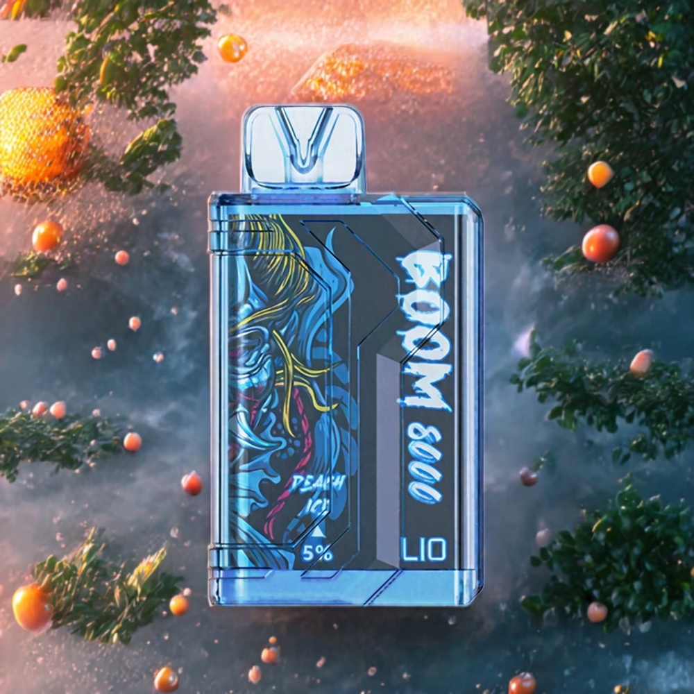 Pêche Glacée LIO BOOM PRO 8000 Puffs 15ml Belgique Grossiste Mesh Coil