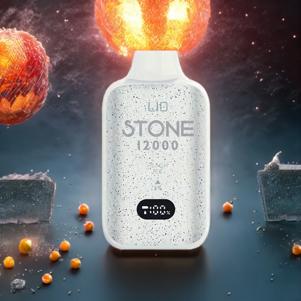 Pêche Glacée LIO Stone 12000 Puffs Belgique Grossiste 18ML 30mg/50mg