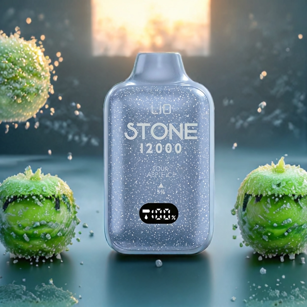 Pomme Acidulée Glace LIO Stone 12000 Puffs 18ML Belgique Grossiste 550mAh Type-C
