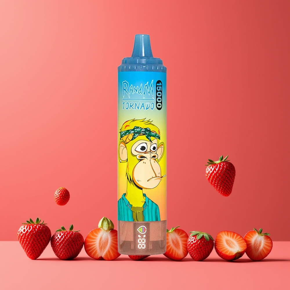 Fraise RandM Fumot Tornado 15000 Puffs Belgique Grossiste 25ml 850mAh