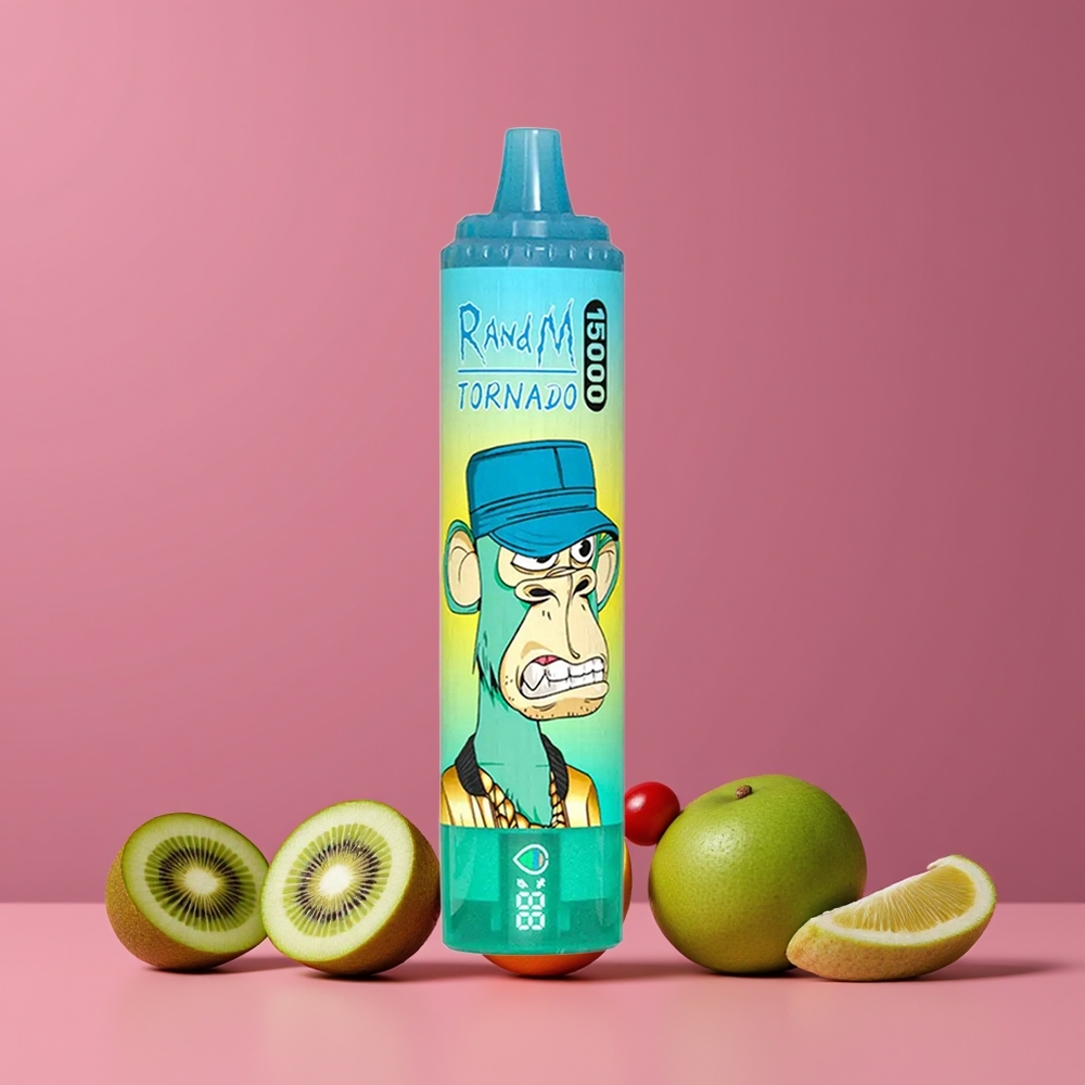 Kiwi Fruit de la Passion Goyave RandM Fumot Tornado 15000 Puffs 25ml Belgique Grossiste USB Type-C