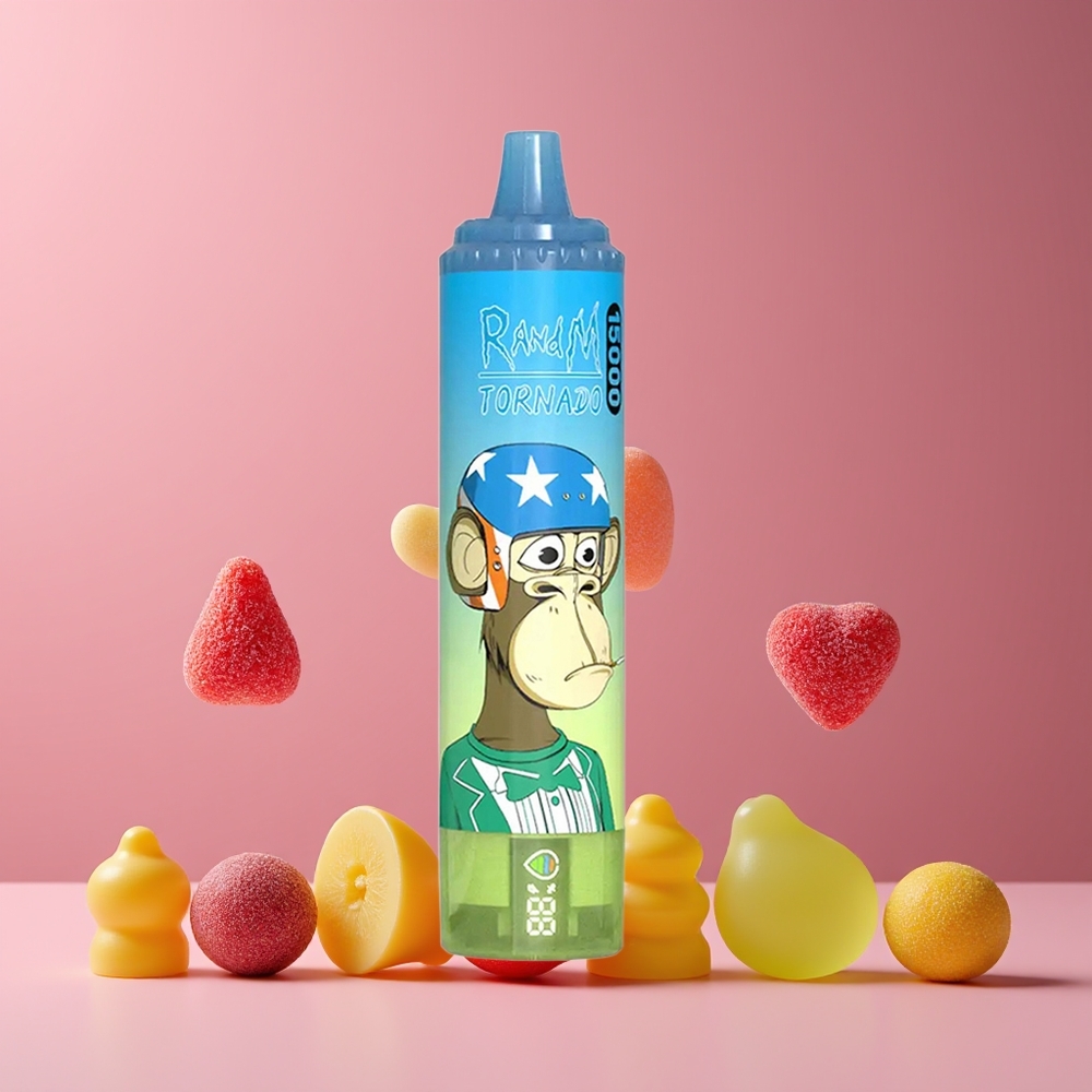 Ours Gummy Bear RandM Fumot Tornado 15000 Puffs 25ml Belgique Grossiste Mesh Coil Type-C