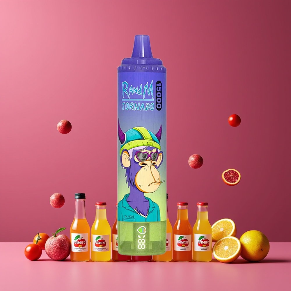 Vimto RandM Fumot Tornado 15000 Puffs 25ml Belgique Grossiste LCD Rechargeable Type-C