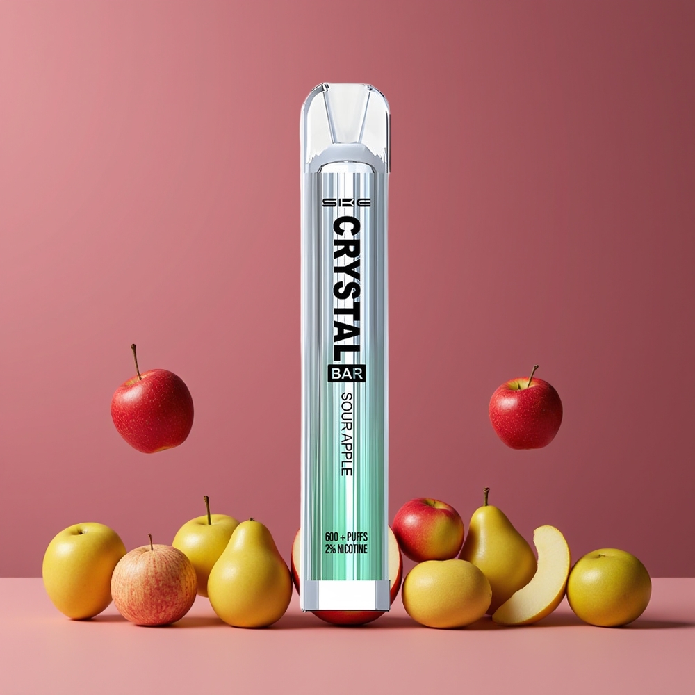 Pomme Acidulée SKE Crystal Bar 600 Puffs Belgique Grossiste 2%/500mAh