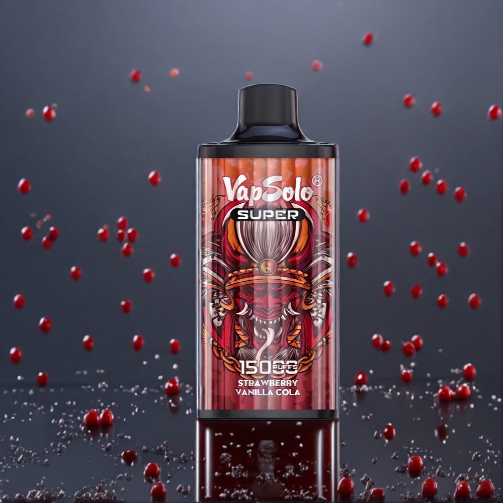 Vapsolo Super 15000 Puffs Belgique Grossiste avec 40ml et Type-C Fraise Vanille Cola