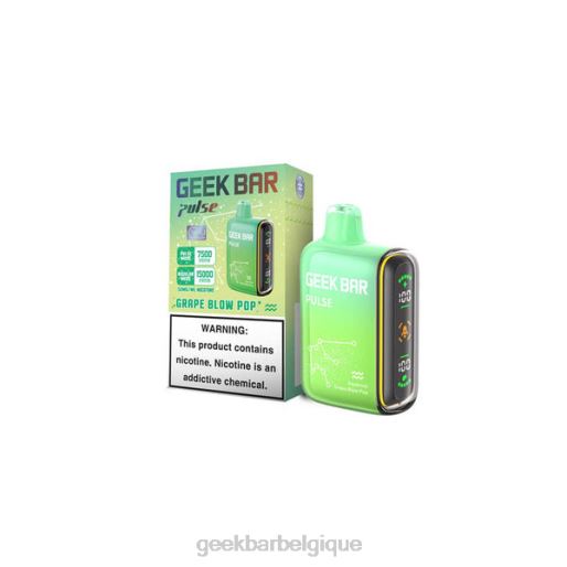 Geek Bar Pulse jetable 28F09 coup de raisin pop Geek Bar vape zero nicotine