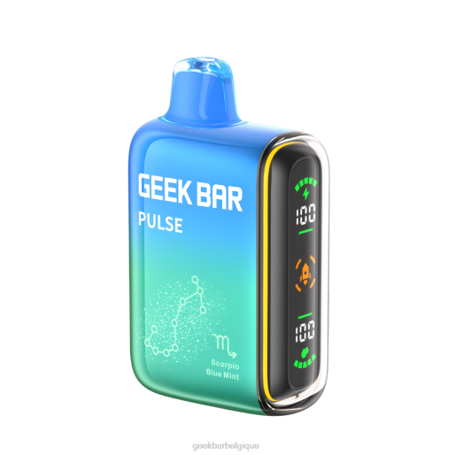 Geek Bar Pulse vape jetable 15k 28F060 menthe bleue scorpion Geek Bar sans nicotine