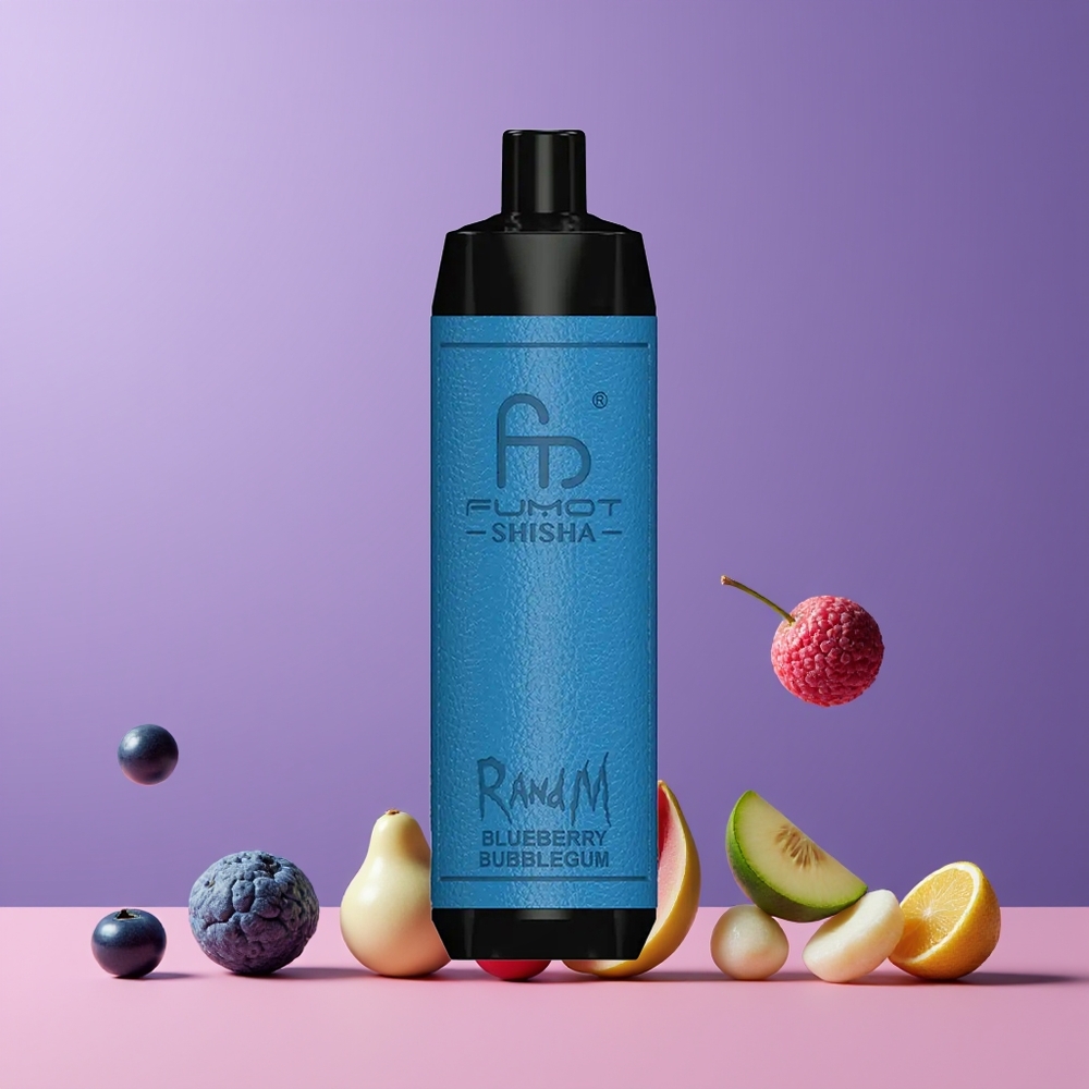 Bubblegum Myrtille RandM Fumot Shisha 10000 Puffs Belgique Grossiste 18ml 06ohm