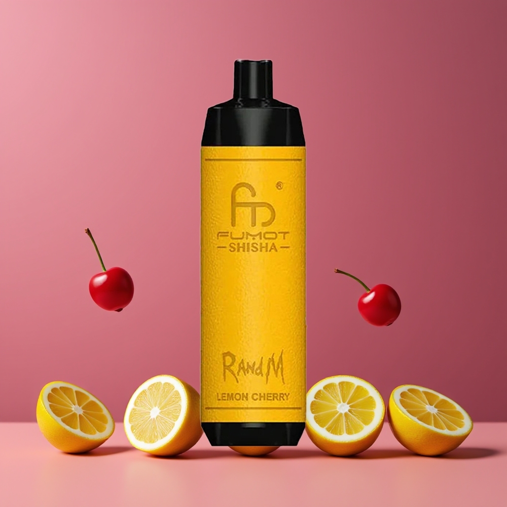 Citron Cerise RandM Fumot Shisha 10000 Puffs 05 Nicotine Belgique Grossiste