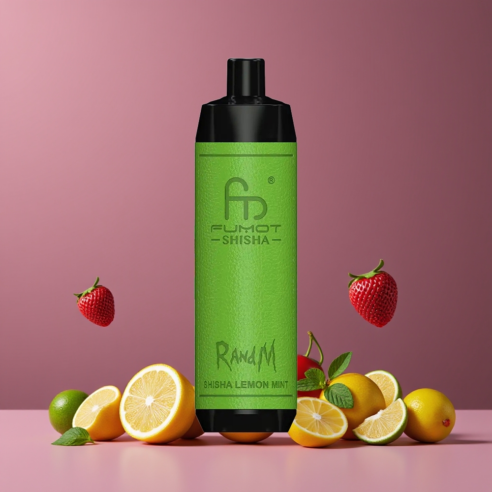 Citron Menthe RandM Fumot Shisha 10000 Puffs 18ml Belgique Grossiste 05 Nicotine