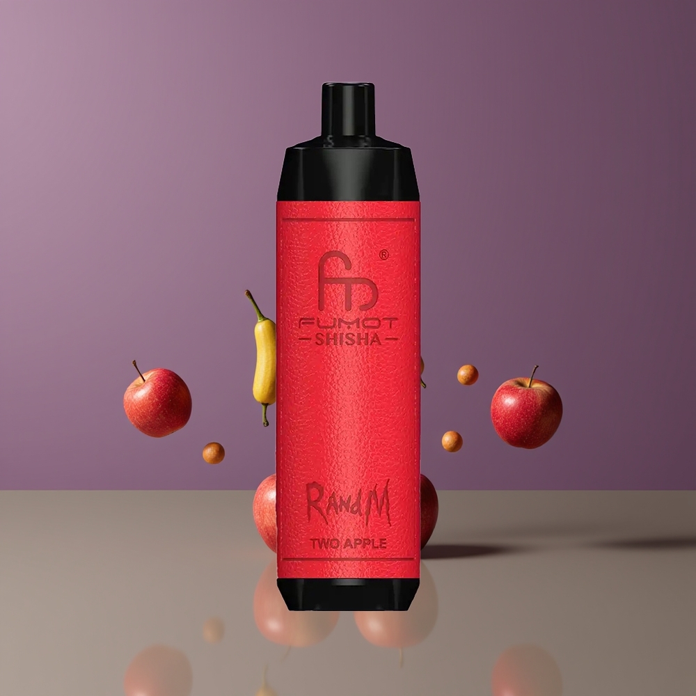 Deux Pommes RandM Fumot Shisha 10000 Puffs 18ml Belgique Grossiste LED Type-C