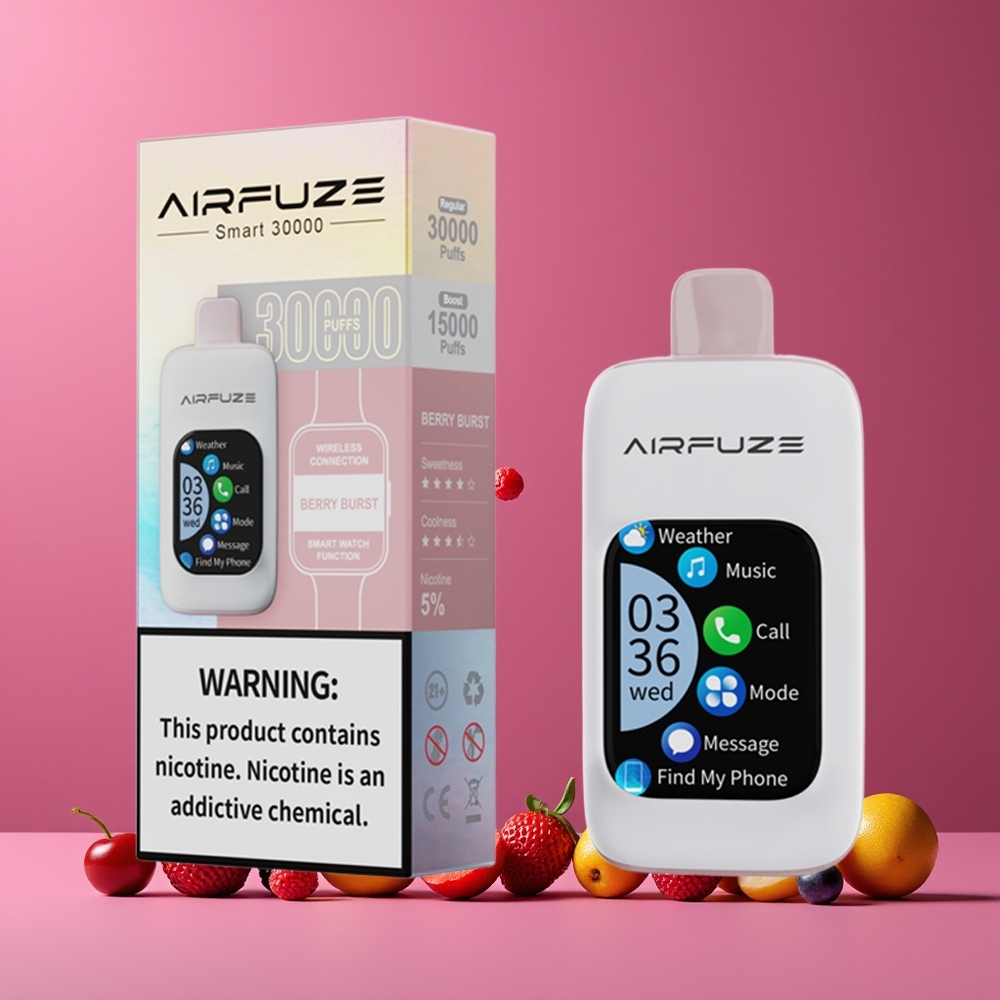 Éclat de Baies AirFuze Smart 30000 Puffs Belgique Grossiste 5 Nicotine Type-C