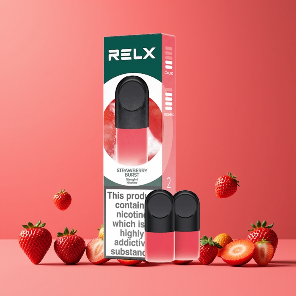 Éclat de Fraise RELX Pod Pro 2 Bouches Belgique Grossiste 18 19ml Vapeur Riche