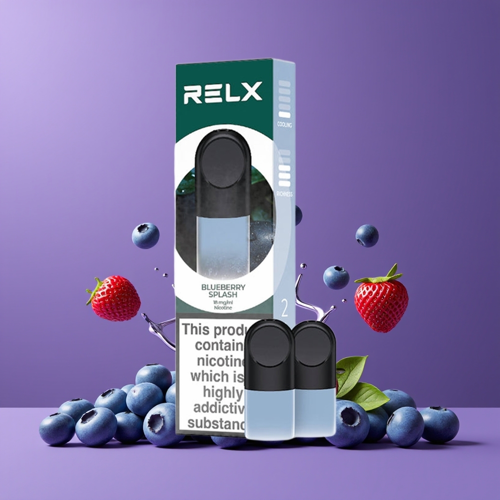 Éclat de Myrtille RELX Pod Pro 19ml Belgique Grossiste Expérience Douce et Vapeur Riche