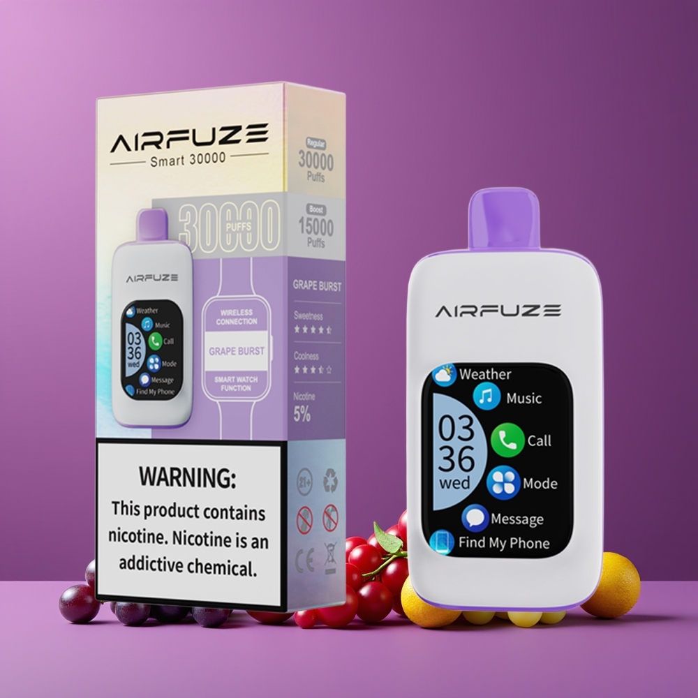 Éclat de Raisin AirFuze Smart 30000 Puffs Belgique Grossiste 5 900mAh